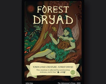 Forest Dryad Token Pack for Magic the Gathering MTG: 4 pack 1/1 Forest Dryad Tokens