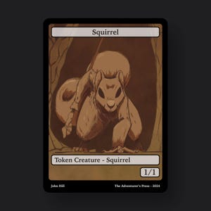 Pack de jetons écureuil pour Magic the Gathering MTG : lot de 4 jetons écureuil 1/1 - JH