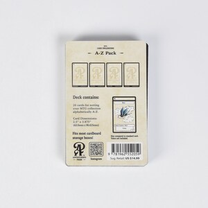 A-Z Pack Magic the Gathering Organizer Cards: 26 cards for organizing magic the gathering trading cards alphabetically