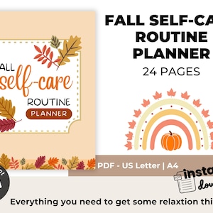 Autumn Self-Care Routine Planner | Cozy Seasonal Wellness | Mindfulness & Gratitude Journal | PDF A4 + US Letter