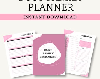 Ultimate Busy Mom Planner, Family Habit Time Trackers, Organize Ideas Schedule Monthly Events