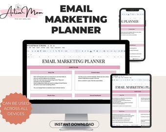 Email Marketing Planner Google Sheets, Newsletter Calendar, Email Tracker, Monthly Campaign Planner ,Email Ideas Log, KPI Dashboard