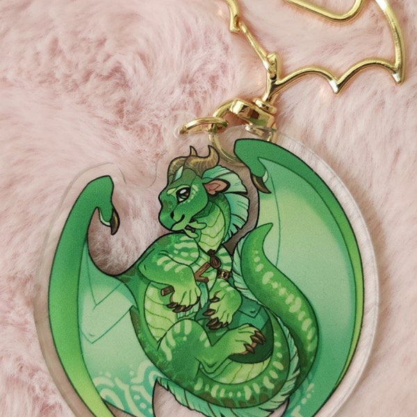 Turtle - Wings of fire double sided acrylic charm keychain seawing