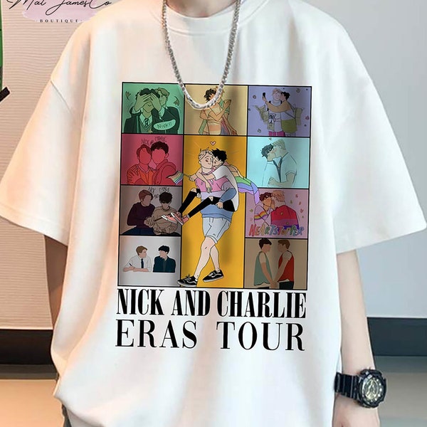 Nick And Charlie Heartstopper Eras Tour Shirt, Heartstopper Lgbtq Movie Short T-shirt, Nick And Charlie Shirt, Heartstopper Tshirt