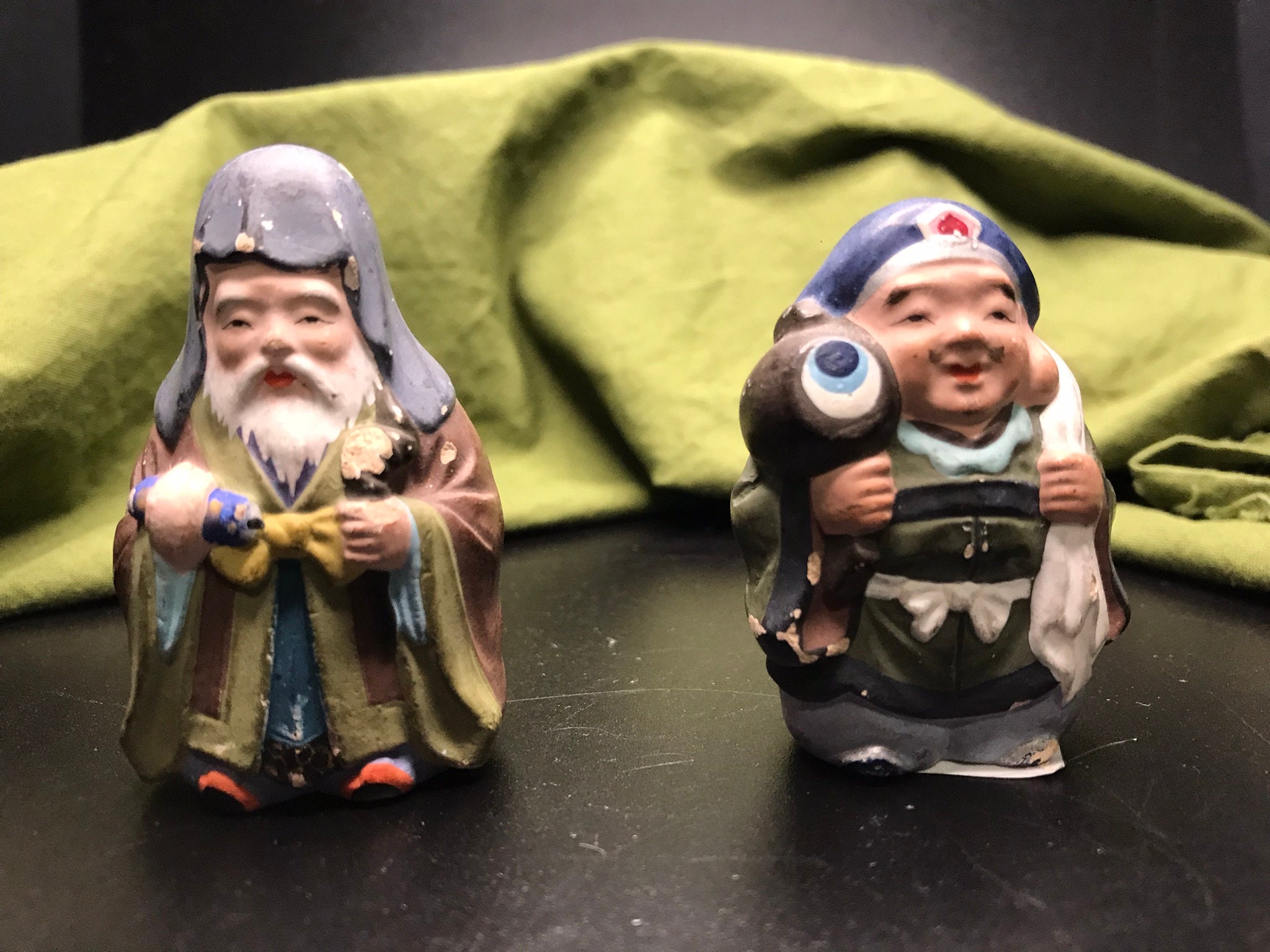 Seven Lucky Gods 七福神 雅俊 骨董 置物 Figurine