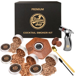 Whiskey Cocktail Smoker Kit, OGEDNAC Old Fashioned Smoker Kit with Torch, 4  Flavors Wood Chips, Groomsmen Wedding Gifts for Bourbon Lovers, Drink  Smoker Gifts for Men, Father, Dad, Husband, No Butane 