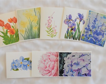 8 Note Card Set - Flowers