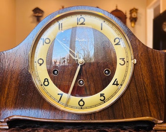 MAUTHE MANTEL CLOCK - 8 Day with Westminster Chime.