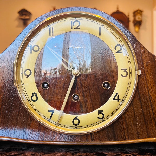 MAUTHE MANTEL CLOCK - 8 Day with Westminster Chime.