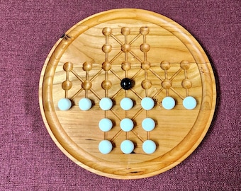 Brimtoy Fox & Geese Traditional Wooden Board Game