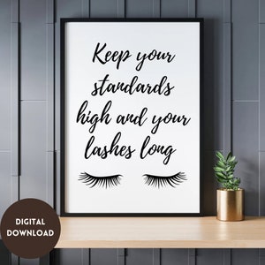 Lash Artist wall art, Eyelash prints, Lash posters, Eyelash Printable, Beauty salon decor, Lash decor