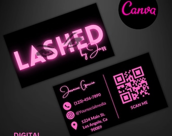 Beauty Business Card Template, Professional Lash Tech Business card, DIY Business Card, Lash Templates, Lash Artist