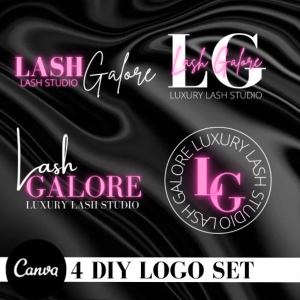 DIY Beauty Template, Lash Tech Logo, DIY Beauty Logo, Pink Logo, Lash Artist, Beauty Brand, Beauty Business