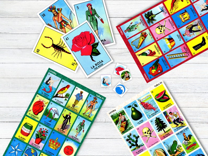 Printable Mexican Loteria Game, 100 Boards PDF, Classic Traditional ...