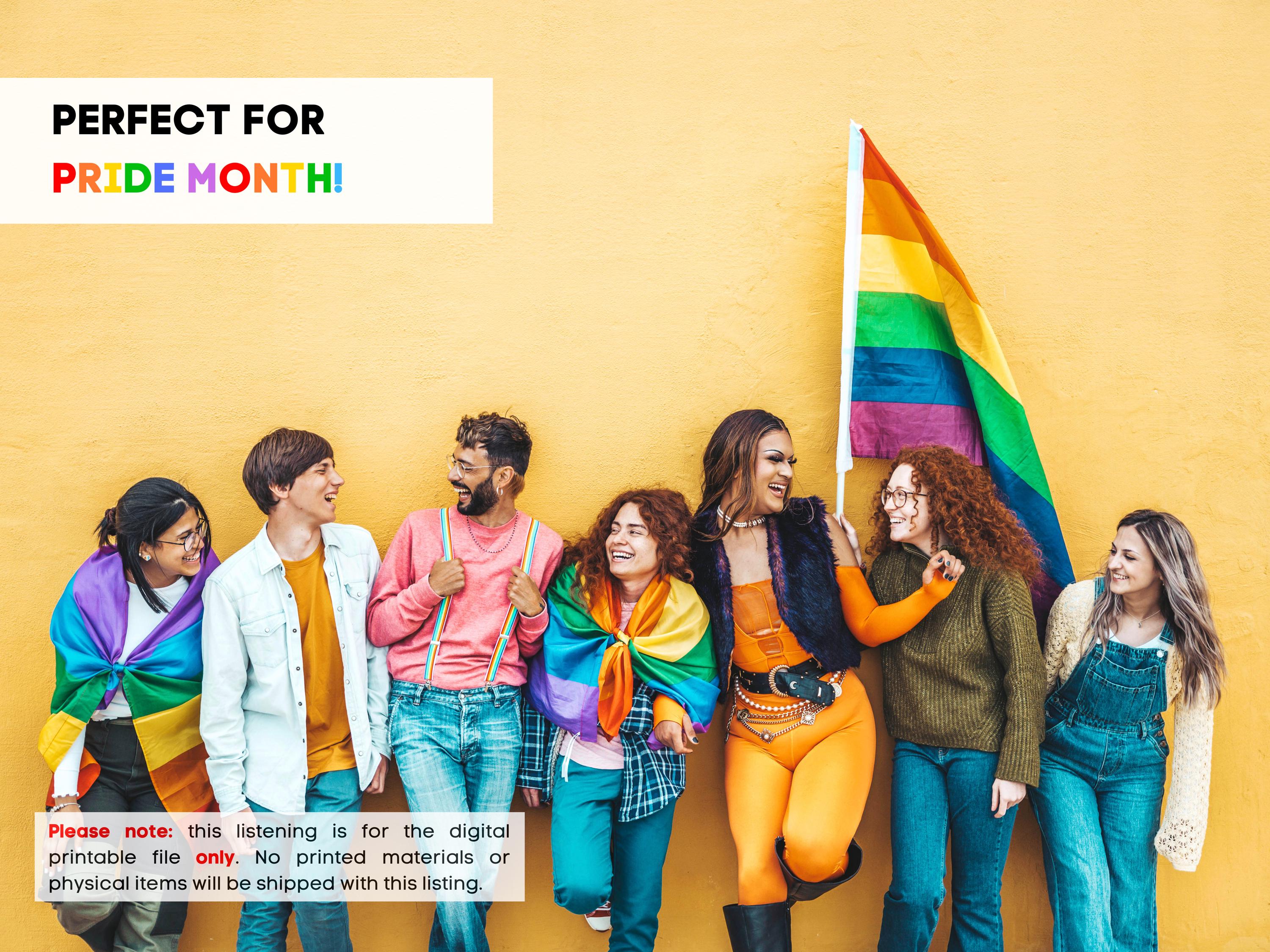 Lgbtq Raffle Pride Loteria, LGBTQ Bingo Rainbow Pride Party Game, Gay Activity ...
