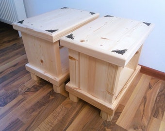 Table de chevet rustique, Table de bout, Table de chevet, Table d'appoint, Table de bout en bois rustique, Meubles rustiques faits main, Petite table de chevet en bois de ferme