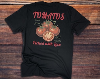 Vintage Tomato Garden T-Shirt: Botanical Vegan Clothing Gift