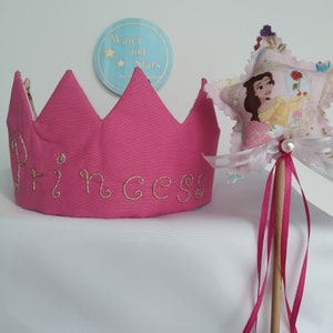 Couronne et baguette en tissu pour votre petit roi ou votre petite princesse !