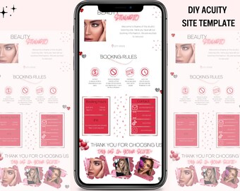 Diy Valentines Day Acuity Scheduling Template, Hairstylist Makeup Lash Nail, Acuity Booking Template, Valentines Scheduling Template, Canva