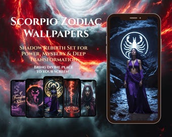 Scorpio Zodiac Wallpapers – Shadow Rebirth Set for Power, Mystery & Deep Transformation