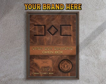 Benutzerdefinierte Cattle Brand Familie Ranch oder Farm Cattle Brand personalisierte gerahmte Leinwand Wanddekor Western Brand Geschenkidee rustikale Bauernhaus Design