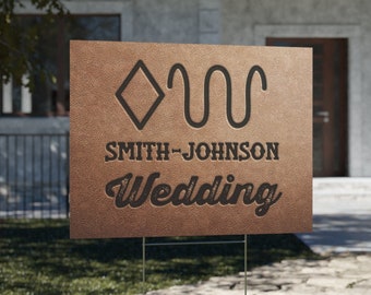 AANGEPASTE VEE MERK Western Yard Sign Wedding Sign Branding Iron Wedding Decor voor rustieke huwelijksceremonie Rustieke Cowboy Receptie