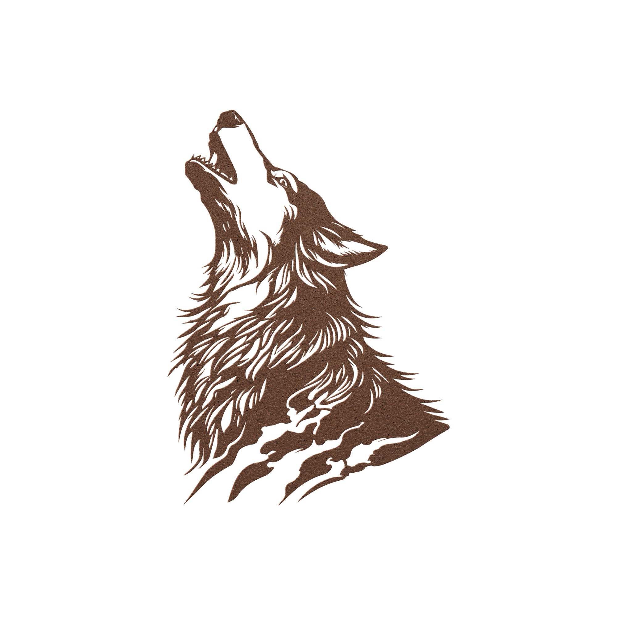 Coyote Howling at the Moon Metal Wall Artwork Coyote Hunter Gift Idea ...