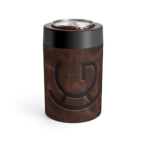 CUSTOM CATTLE BRAND Can Holder Stainless Steel Cozies Personalized Livestock Rustic Western 12 Oz Beverage Cooler Gift for Cowboy Rancher