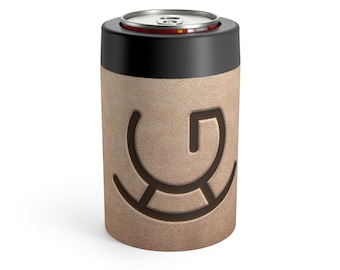 CUSTOM CATTLE BRAND Can Holder Stainless Steel Cozies Personalized Livestock Rustic Western 12 Oz Beverage Cooler Gift for Cowboy Rancher