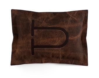 CUSTOM CATTLE BRAND Western Pillow Sham Microfiber Rustic Cowboy Ranch House Bedroom Decor Personalized Bed Set Pillow Covers Country Sheets