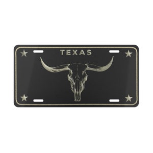 Zustand Longhorn Benutzerdefinierte personalisierte Nummernschild Cowboy Western Viehbestand Marke Nummernschild LKW-Zubehör Texas Long Horn