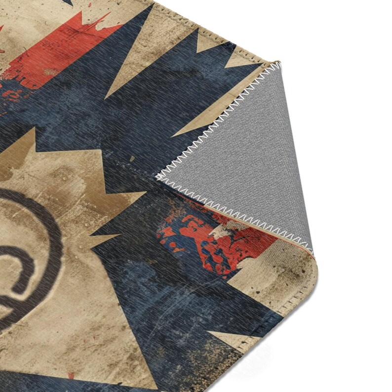 Branded Cattle Rug CUSTOM CATTLE BRAND Red and Blue Distressed Brand Area Rug Personalized ...