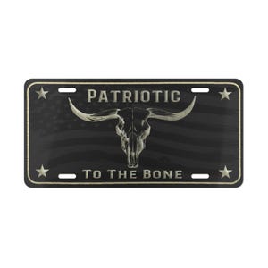 Vaterländischer Longhorn-Nummernschild-Cowboy-Western-Rancher-Personalisiertes LKW-Zugriffsschild
