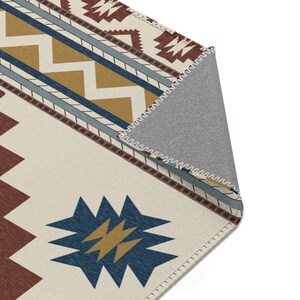 Branded Cattle Rug CUSTOM CATTLE BRAND Aztec Southwestern Style Rustic Ranch Boho Home ...
