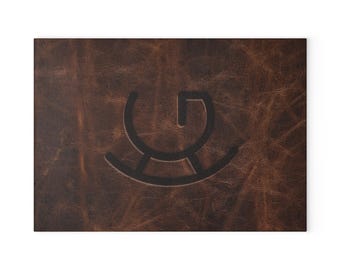 Cattle Brand Glass Cutting Board Customized Livestock Brand Kitchen Accessories for Ranch Custom Gift Idea for Cowboys and Ranchers