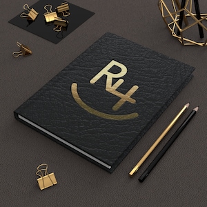 CUSTOM CATTLE BRAND Hardcover Journal or Guest Book Western Ranch Cowboy Hardbound Printed Journal Branding Iron Decor Livestock Brand Book image 1