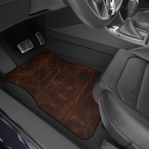Longhorn Skull Set of 4 Universal Car Mats Rustic Western Truck Accessories Front and Back Four Door Floor Mats Cowboy Gift Idea for Pick Up image 3