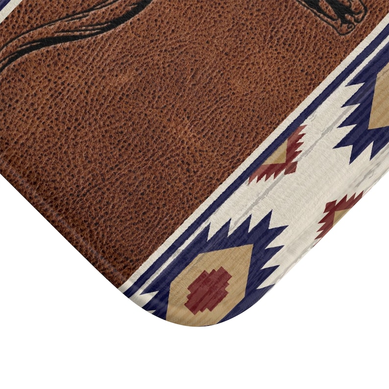 G Ranch Mat Texas Longhorn Rustic Western Bath Mat Ranch Country Western Bathroom ...