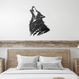 Coyote Howling at the Moon Metal Wall Artwork Coyote Hunter Gift Idea ...