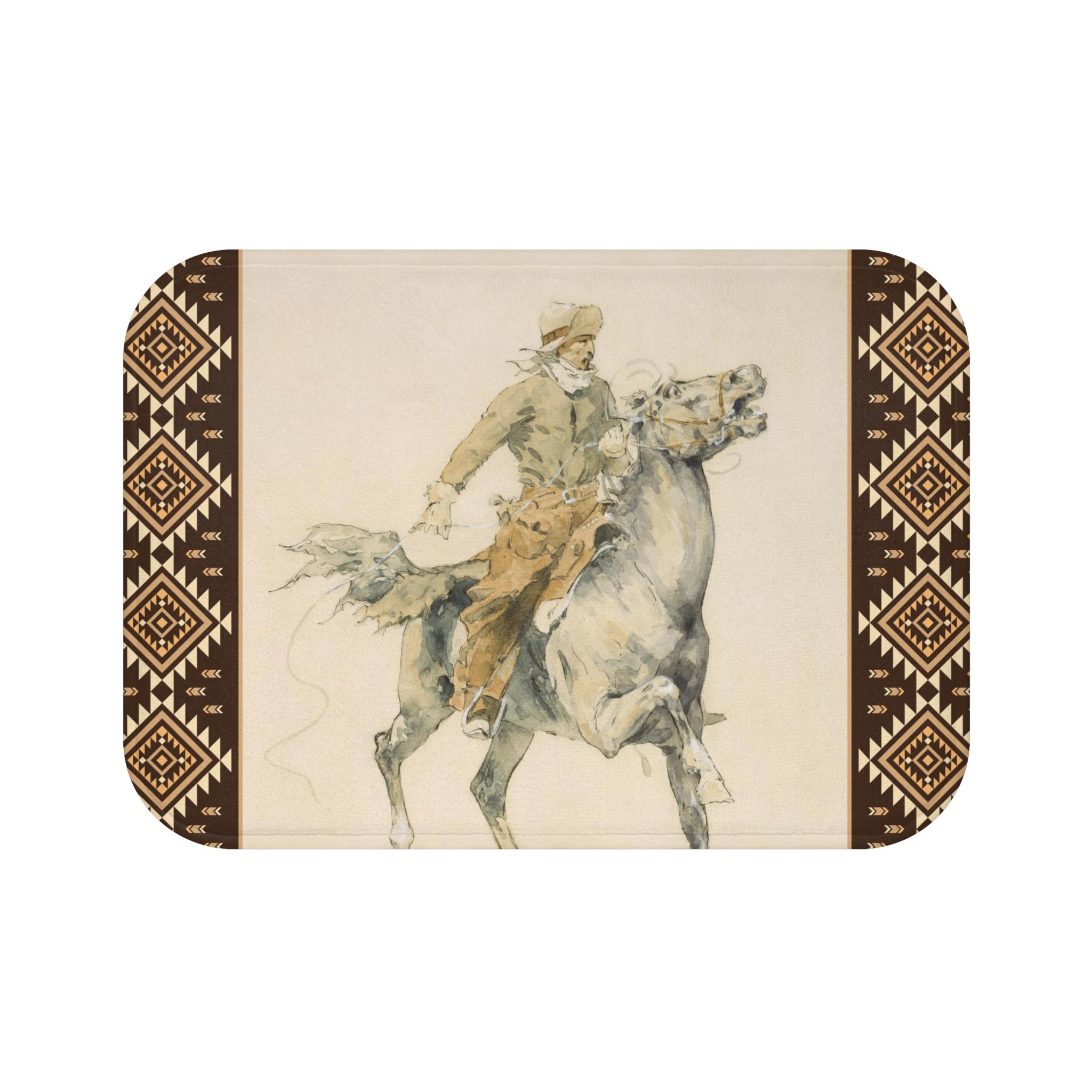 G Ranch Mat Vintage Cowboy Bath Mat Ranch Country Western Bathroom Home Decor ...