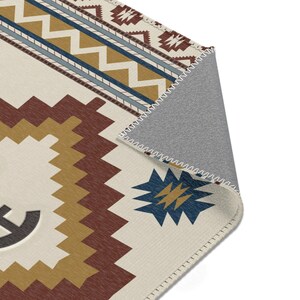 Branded Cattle Rug CUSTOM CATTLE BRAND Aztec Southwestern Style Rustic Ranch Boho Home ...