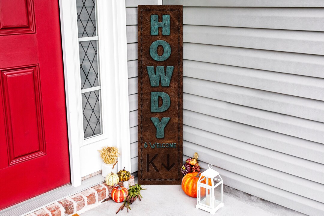 Front Door Welcome Sign Western Themed CUSTOM CATTLE BRAND Outdoor ...