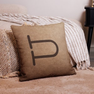 CUSTOM CATTLE BRAND Premium Ranch Throw Pillow Western Home Decor Branding Custom Pillow Farmhouse Decor Horse & Cattle Ranching Decor