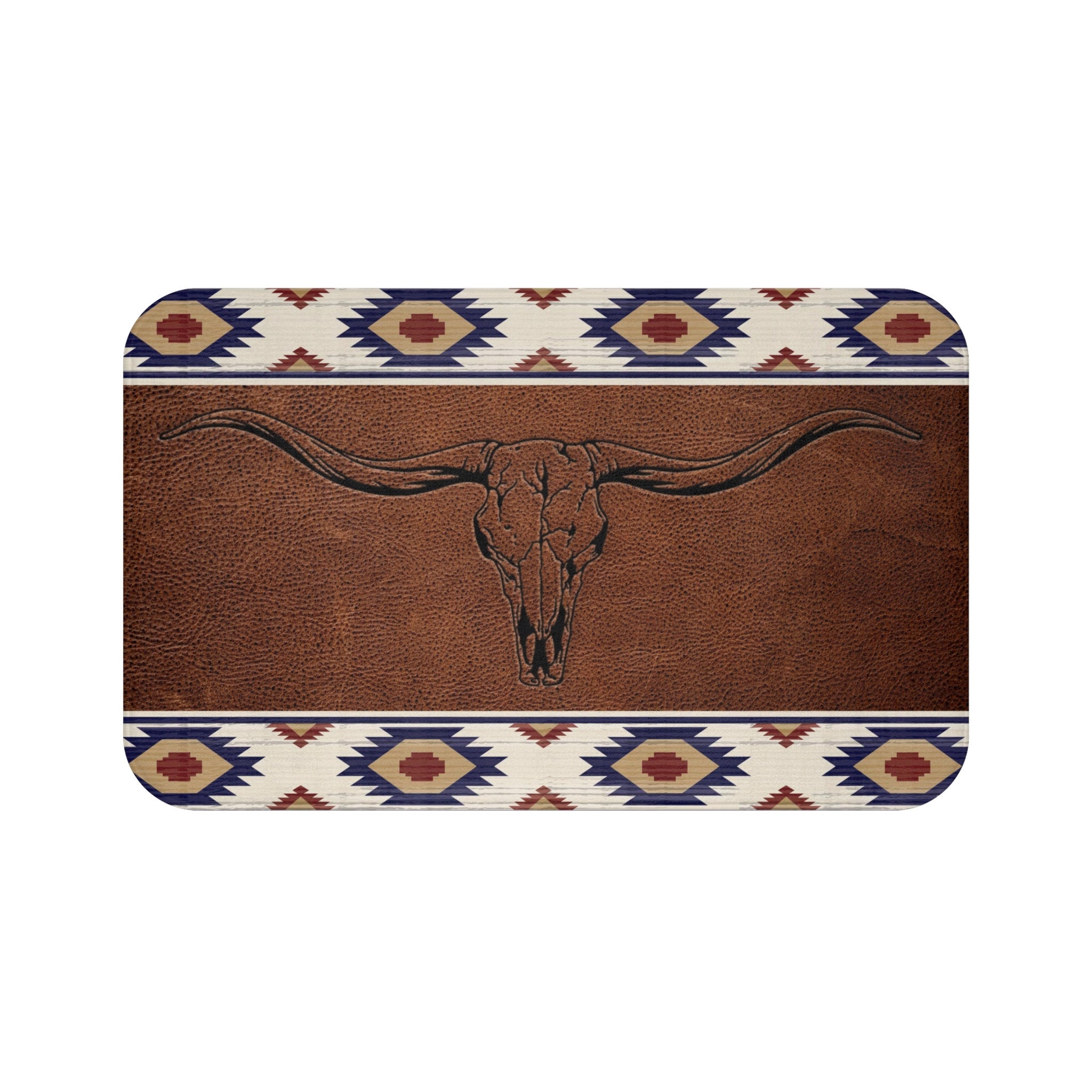G Ranch Mat Texas Longhorn Rustic Western Bath Mat Ranch Country Western Bathroom ...