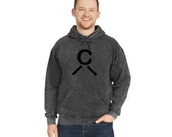 CUSTOM CATTLE BRAND Unisex Mineral Wash Western Rustic Livestock Brand Hoodie Unique Personalized Custom Gift for Ranchers and Cowboys