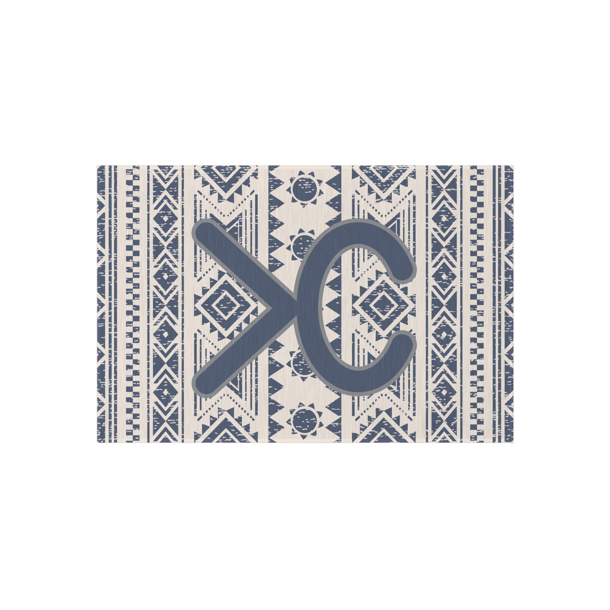 CUSTOM CATTLE BRAND Outdoor Rug Rustic Western Patio Deck Decor Cowboy ...