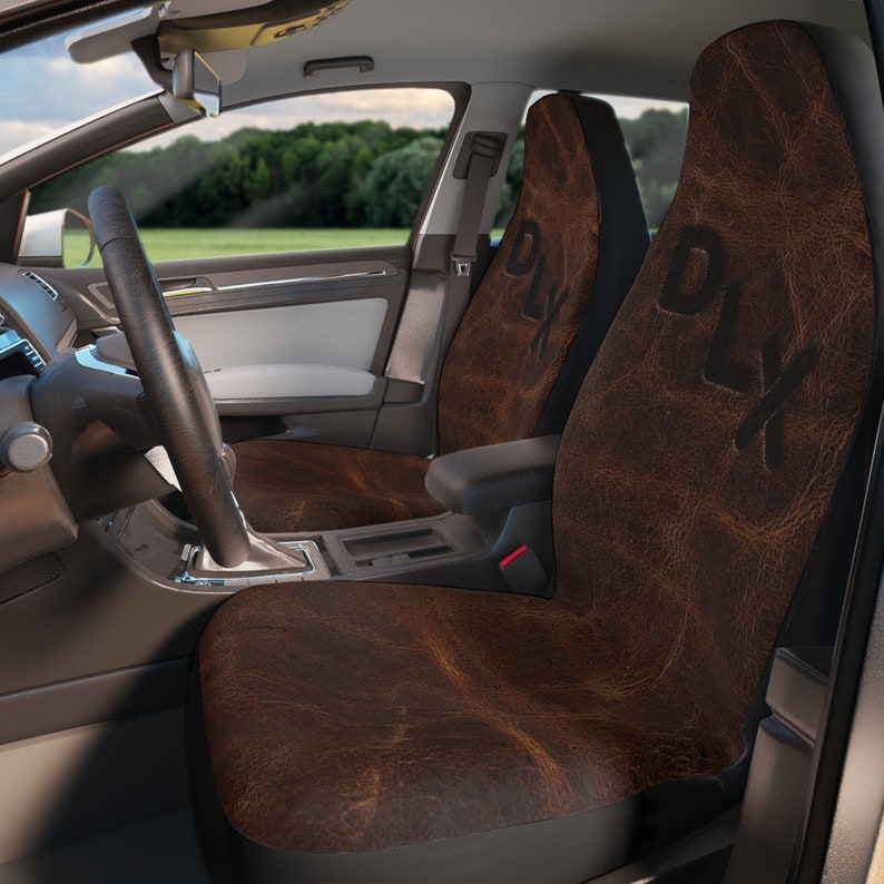 CUSTOM SEAT COVERS Cattle Brand Polyester Car Seat Covers Western Livestock Branded Rancher Cowboy Country Truck Personalized Seat Covers image 2