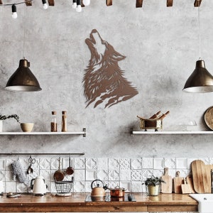 Coyote Howling at the Moon Metal Wall Artwork Coyote Hunter Gift Idea ...