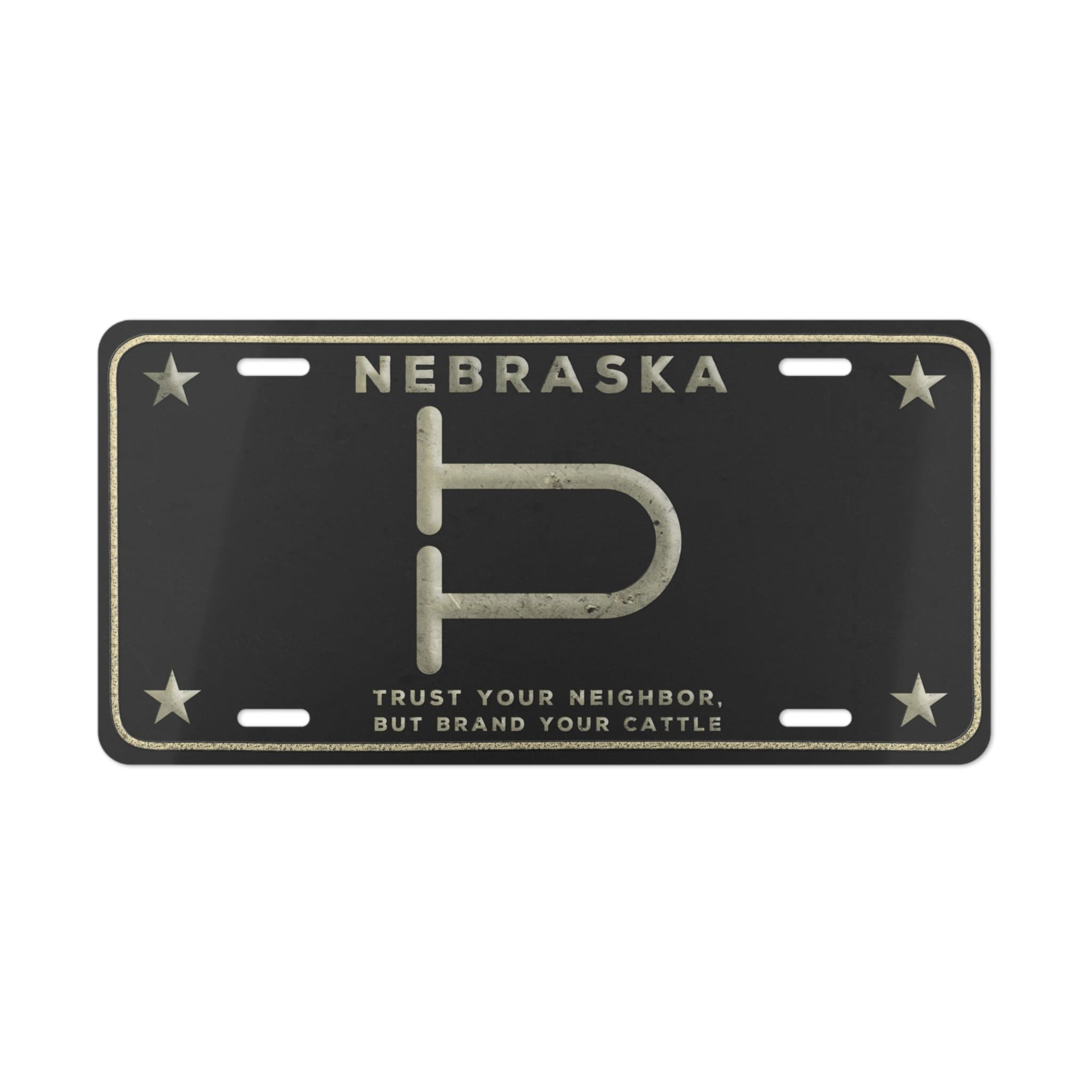 CUSTOM CATTLE BRAND License Plate for Western Cowboy Gift Idea