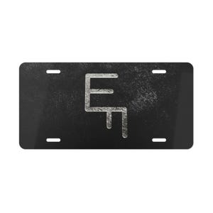 CUSTOM CATTLE BRAND Personalized Black and Grey Car Plate Unique Western License Plate Auto Accessory Cowboy Truck Gift Cowboy Western Gift